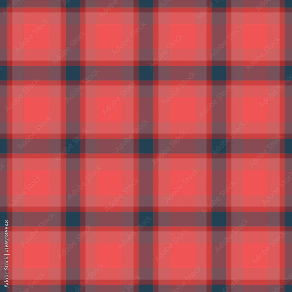 Poster classic plaid pattern. a repeating geometric design in red and muted teal. suitable for backgrounds,