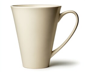 Obraz premium Cream-colored, tapered mug with handle