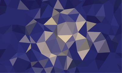 Obraz premium Geometric design features polygonal shapes in varied shades of blue and beige colors