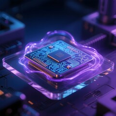 파란빛_반도체칩_실험실촬영