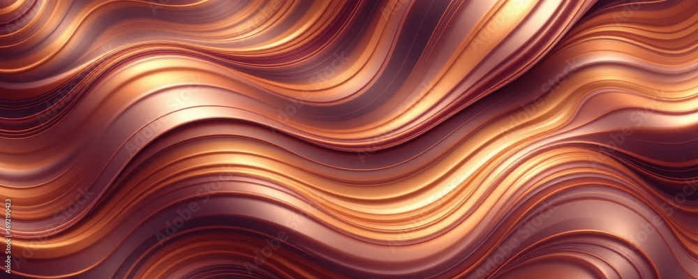 Poster the image features a flowing, abstract pattern with smooth, curving lines that resemble layers of mo