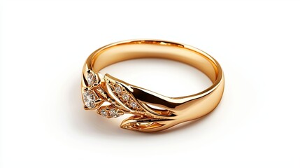 Diamond ring isolated on white background