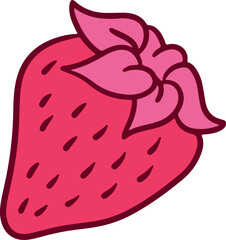 Pink Strawberry Icon