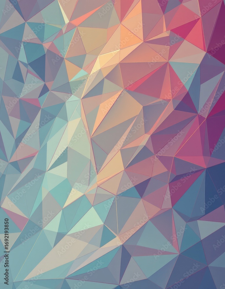 Leinwandbilder the image features an abstract geometric pattern composed of numerous interconnected triangles in a 
