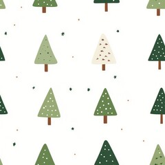 fir trees seamless pattern background banner