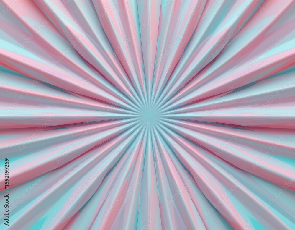 Poster the image features an abstract design with radiating, elongated shapes emanating from a central poin