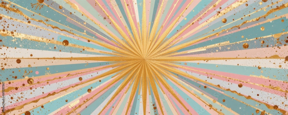 Fototapete the image features a dynamic burst pattern emanating from a central point, creating a starburst effe