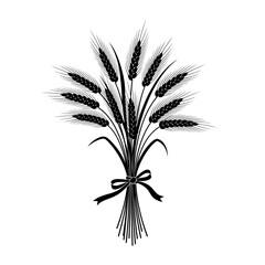 Vector art of wheat sheaf, a symbol of abundance, harvest, and prosperity, perfect for agricultural or foodrelated designs