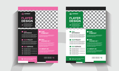 Professional Corporate Business Flyer Template. Creative Minimal Geometric Layouts for Marketing, Poster, Brochure and Advertising.