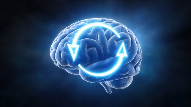 Negativity bias and mental reset concept. Adjusting thoughts about fear, anxiety, and overthinking for improvement.