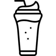 coffee float line icon