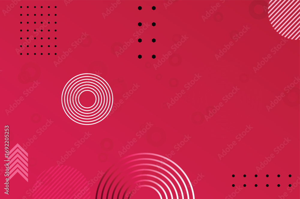 Poster abstract gradient background with geometric shapes and circle. vector illustration in flat style.