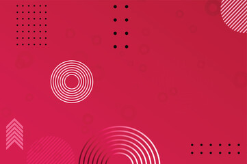 Abstract gradient background with geometric shapes and circle.  Vector illustration in flat style.
