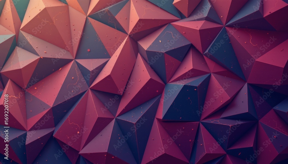 Aufkleber the image features a textured surface composed of numerous interconnected geometric shapes, primaril