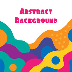 Abstract colorful wavy shapes background modern geometric liquid pattern for poster and banner. vibrant memphis style backdrop. playful multicolor design template.