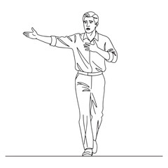 Stylized Actor Lineart – Actor Vector Illustration with Smooth Artistic Style – Actor Drawing – Line Art Drawing of Actor – Actor Icon