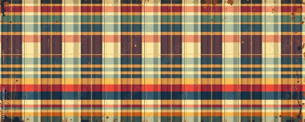 Aufkleber the image features a pattern of horizontal and vertical lines creating a plaid or tartan design