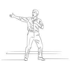 Artistic Actor Lineart – Actor Vector Illustration with Symbolic Performance Theme – Actor Drawing – Line Art Drawing of Actor – Actor Icon