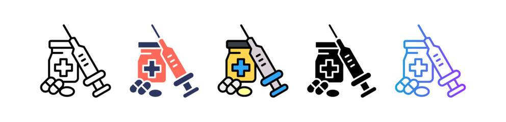 Vaccine multiple icon