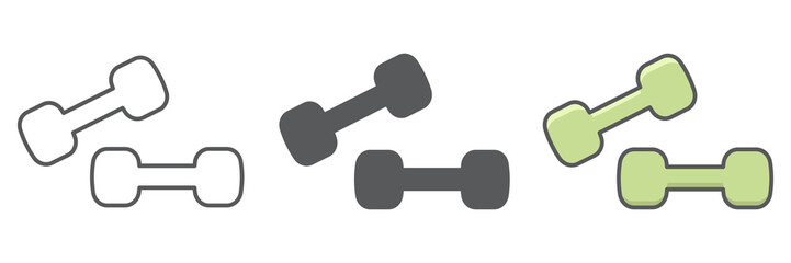 Dumbbell icon, fitness and sport, training sign vector graphics, editable stroke linear icon, eps 10