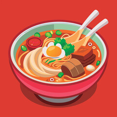 Delicious Asian Noodle Soup Dish.