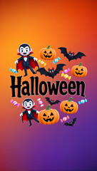 halloween background orange and purple 