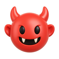 PNG Playful devil emoji illustration.