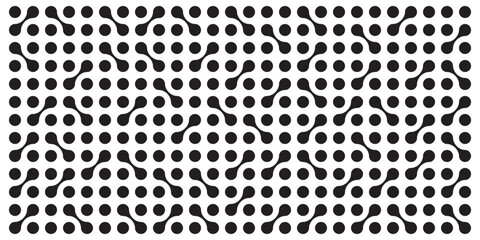 Metaball black and white Vector Background. Liquid morphing connected blobs template. Organic tech geometric backdrop.