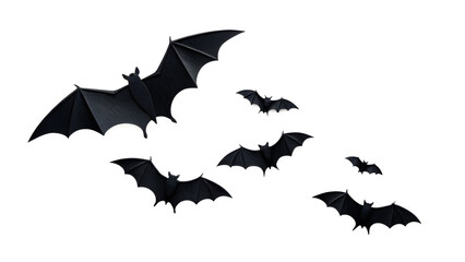Fototapeta premium Black bats flying halloween background spooky dark night animal silhouette vector illustration 100