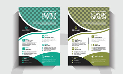 Modern Corporate Flyers and Brochure. Clean and Professional Editable Business Templates.