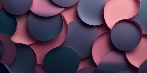 Circular shapes with purple and pink hues overlapping to create a layered textured background