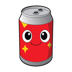 a cute cartoon soda can with big eyes and a smiling face, 3d, ultra detailed, highly realistic, photorealistic, 4k
