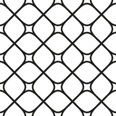 Naklejka premium Abstract geometric pattern of interlocking black lines on a white background