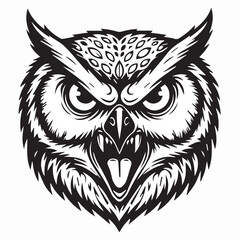 Obraz premium Owl mascot head vector illustration