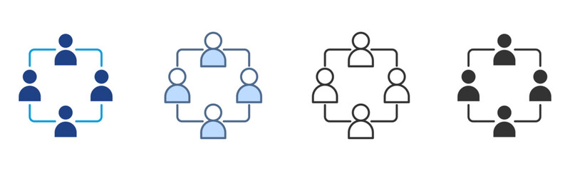 Coordination Icon Set Multiple Style Collection