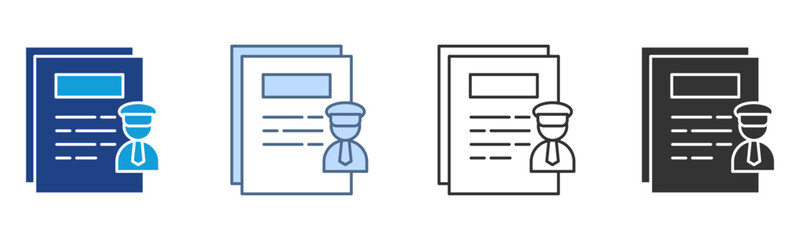 Customs Icon Set Multiple Style Collection