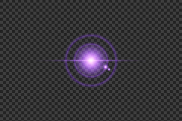 purple lens flare glow light effect