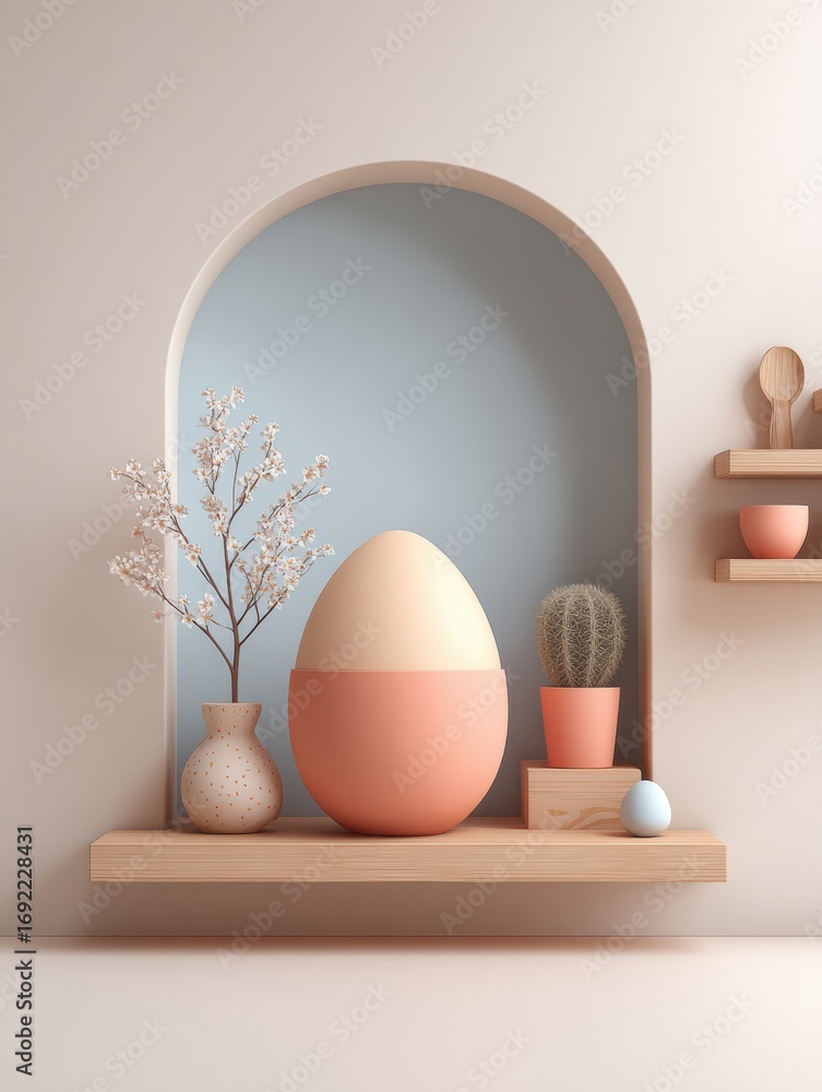 Poster botulinum therapy setup in a serene aesthetic setting with soft colors and decorative elements