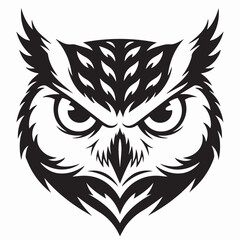 Owl mascot head vector illustration