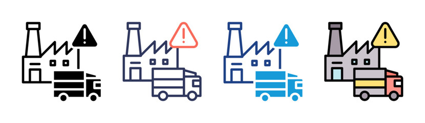 Supply Chain Icon Set Multiple Style Collection