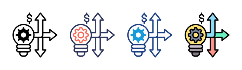 Pivot Icon Set Multiple Style Collection