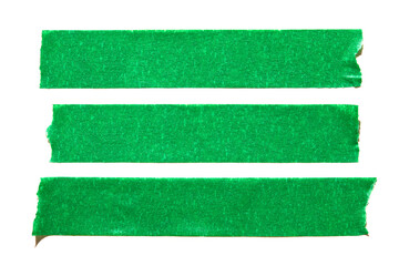 Green strips of painters tape
