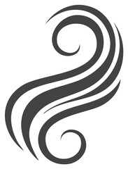 Obraz premium Stylized flowing lines forming an elegant abstract swirl pattern