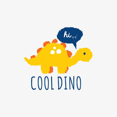 cool dino doodle art hand drawn illustration vector outline graphic vector
