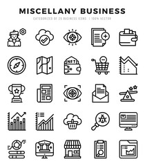 icons set. Miscellany Business for web. app. vector illustration.