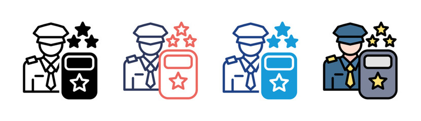 Police Icon Set Multiple Style Collection