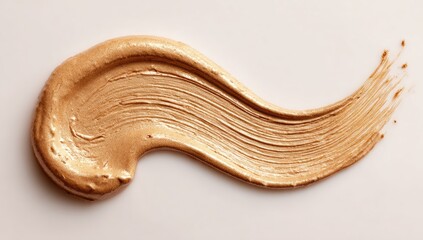 Gold liquid makeup smear