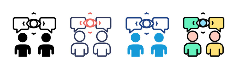 Point Of View Icon Set Multiple Style Collection