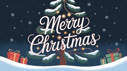 merry christmas greeting card