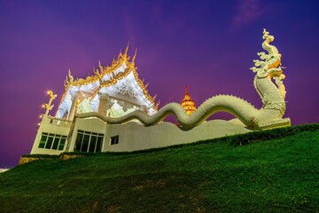 Ordination Hall of Wat Huai Pla Kang in Chiang Rai, Thailand